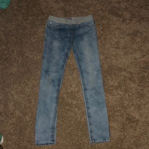 skinny blue jean jeggins